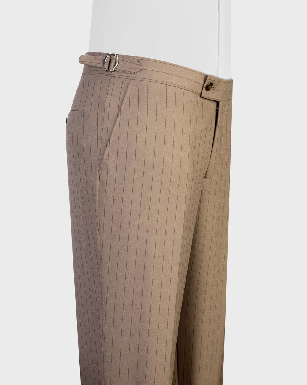 Khaki 2-piece Peak Lapel Double-breasted Outfits