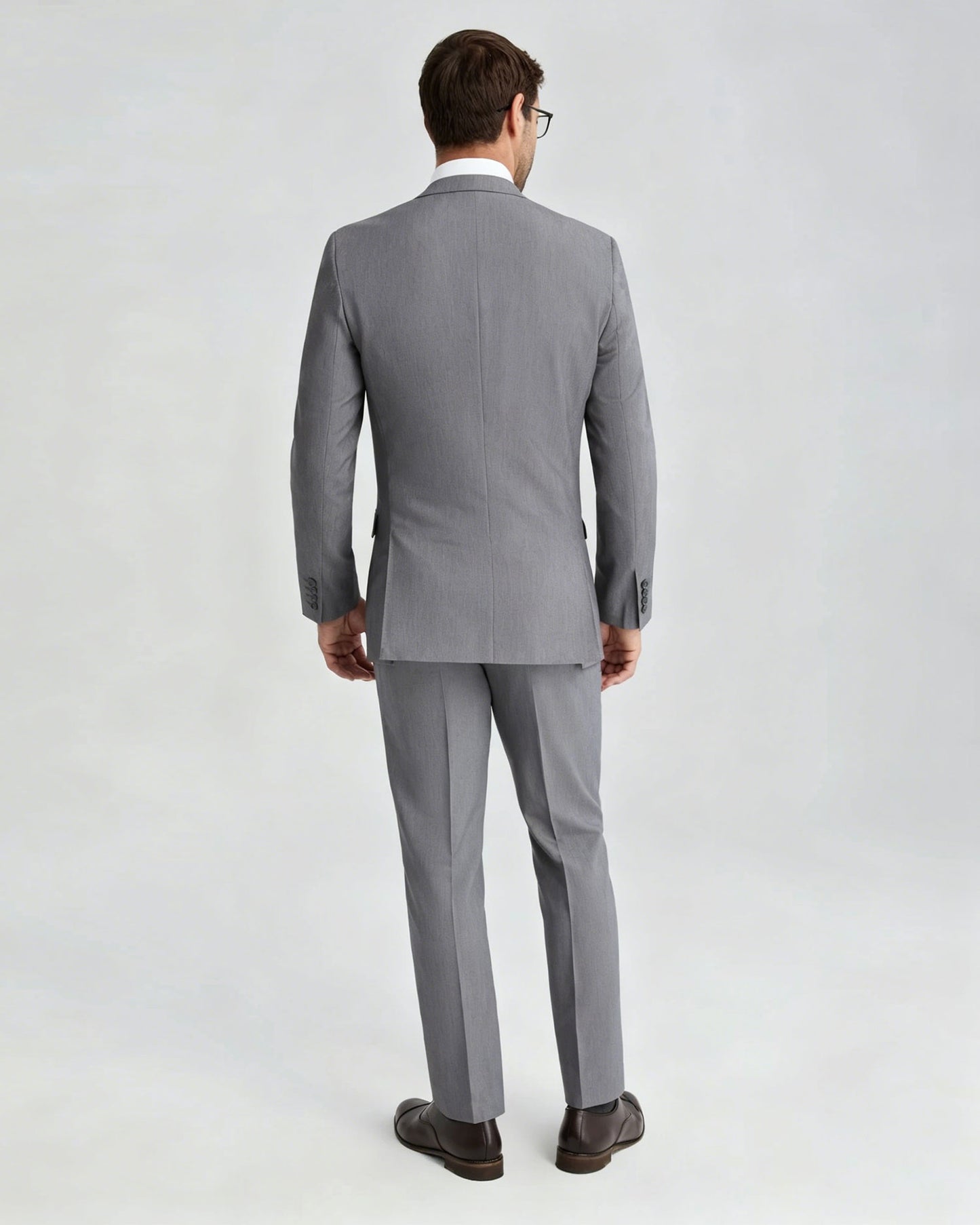 Men's Notch Lapel 2 Piece Suit in Gray