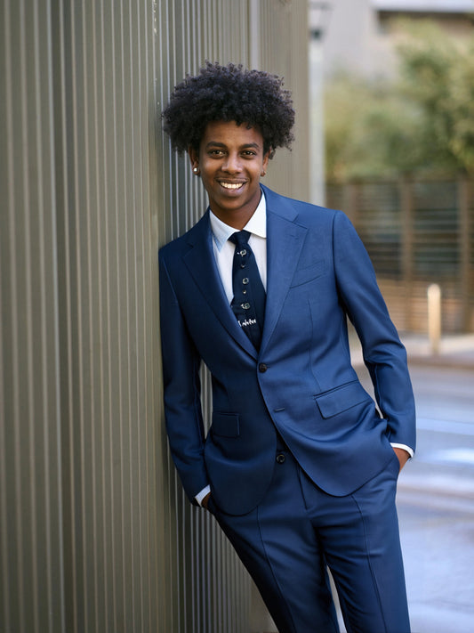 Blue 3 Piece Notch Lapel 2-Button Suit