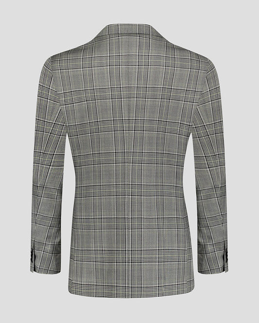 Gray Notch Lapel Plaid 2-piece Suit