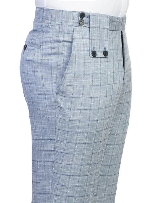 Steel Blue 2 Piece Peak Lapel Double Breasted Suit