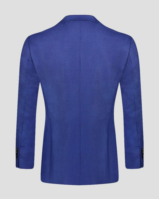Blue Notch Lapel Single-breasted 2-piece Suit