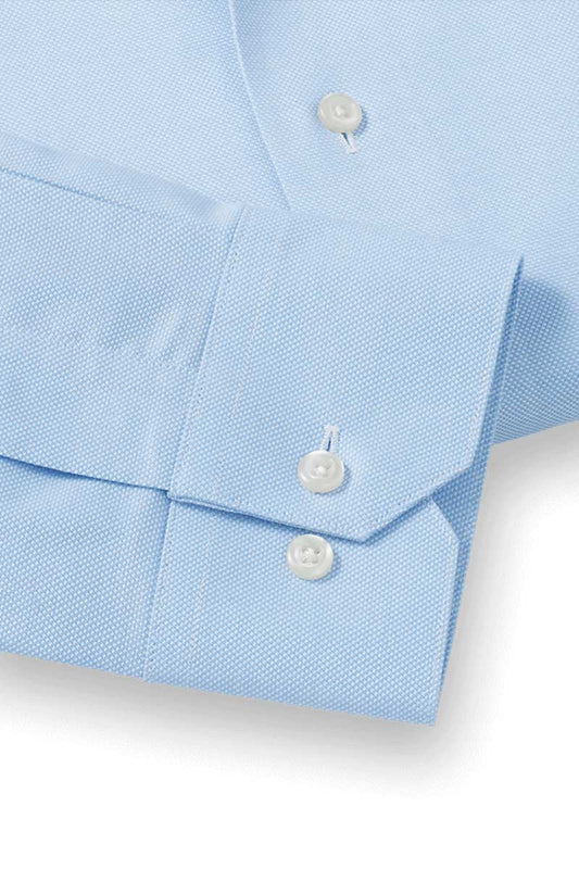 Blaues Oxford Comfort Stretch-Hemd