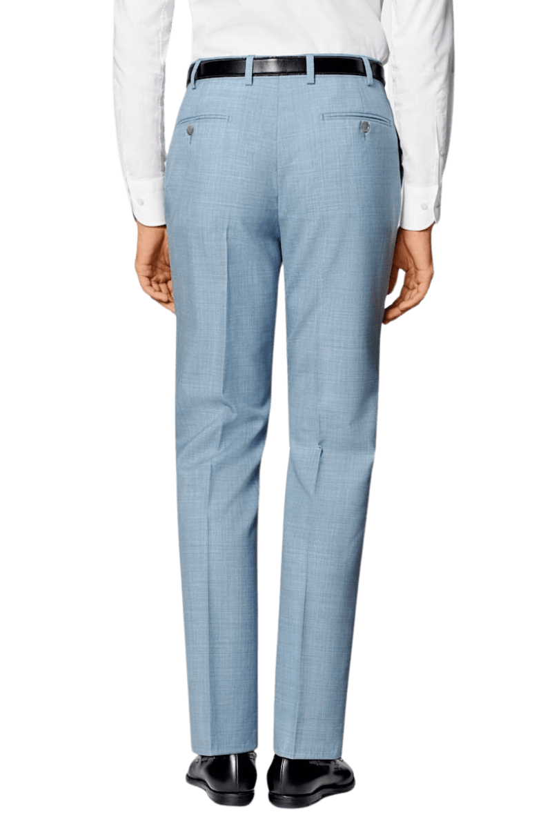 Traje de corte moderno de lana tropical azul