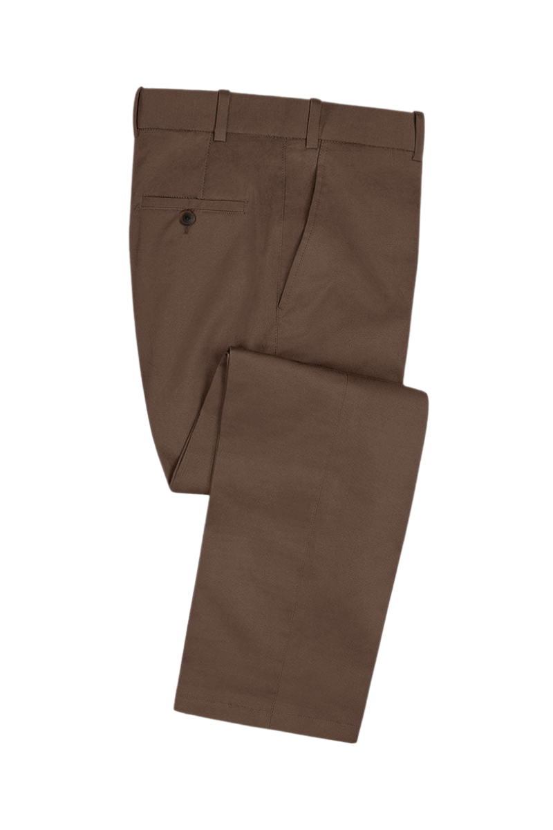 Brauner Anzug aus natürlicher Kaschmir-Baumwolle