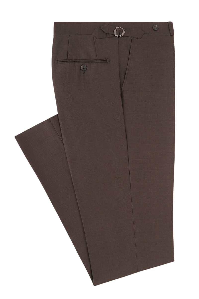 Traje clásico cruzado en marrón oscuro