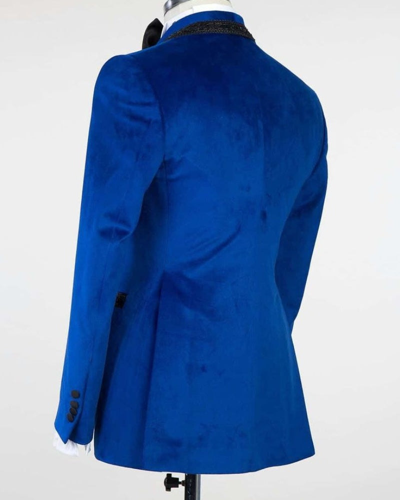 Royal Blue single button Shawl Lapel 2-piece Suit