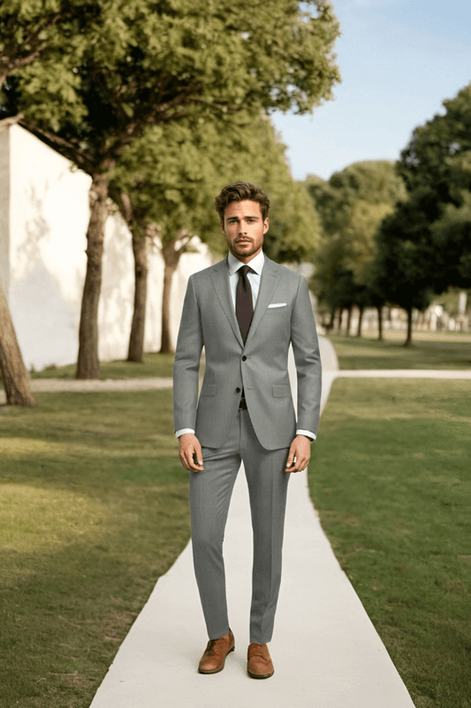 Green 2 Piece Notch Lapel 2-Button Suit
