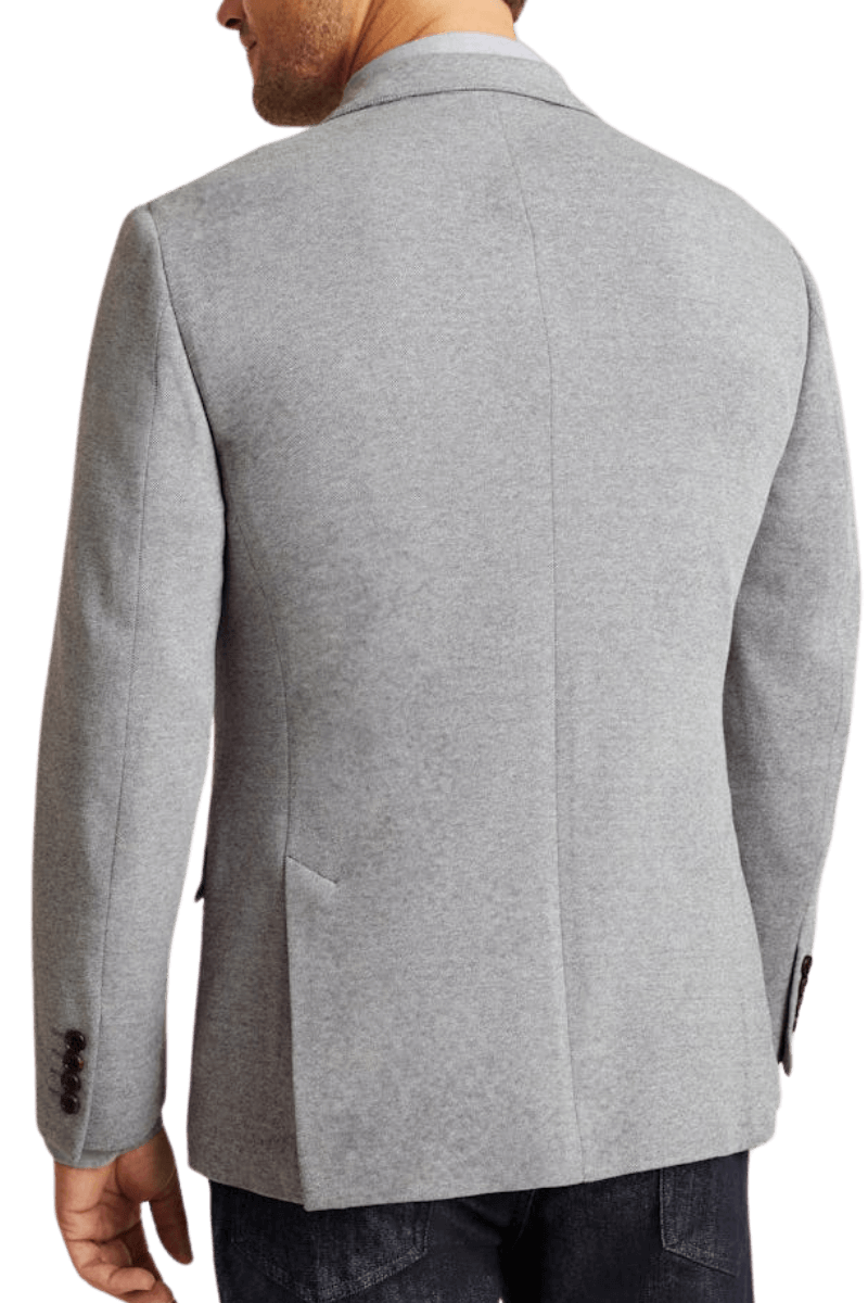 Chaqueta de botonadura sencilla con solapas anchas y forro gris