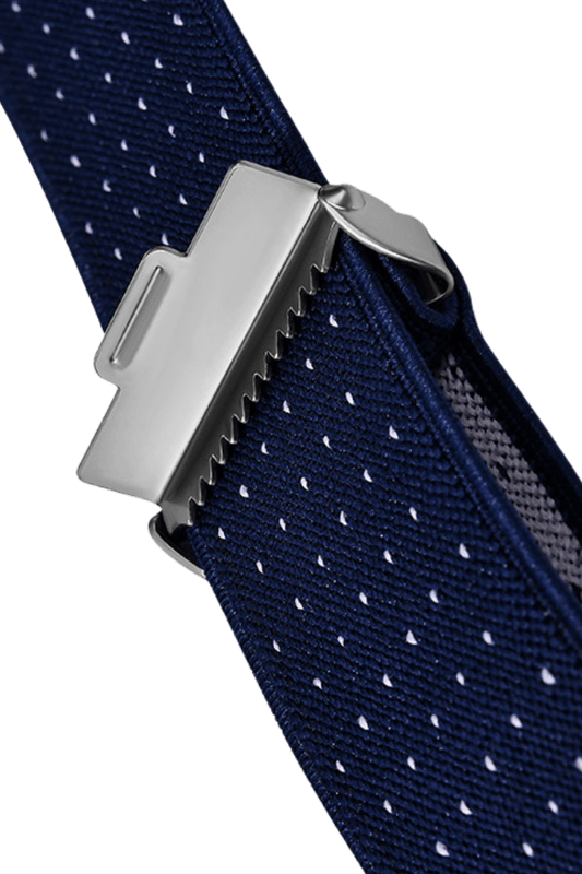 Men's Blue Adjustable Dots Suspenders