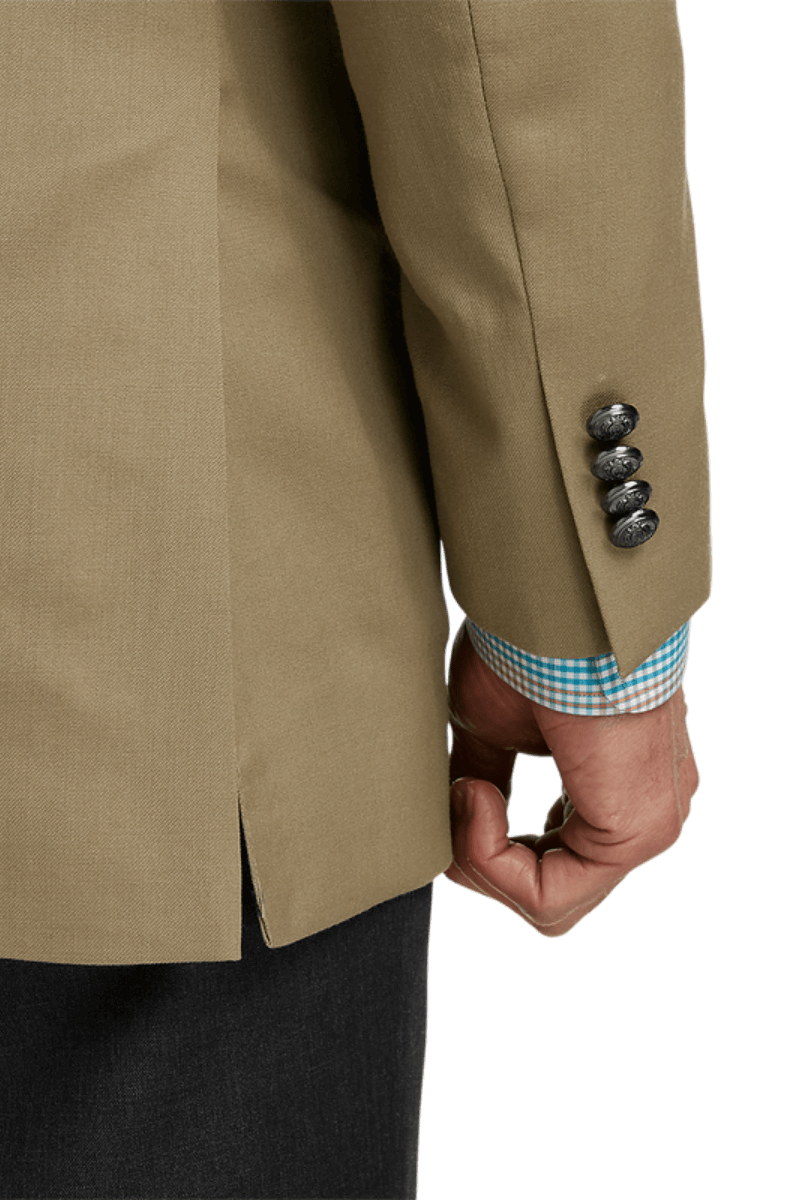 Tan Brown Notch Lapel 2-Button Jacket