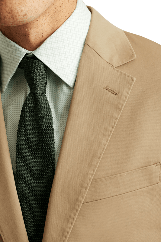 Tan Brown 2-Button Notch Lapel Jacket