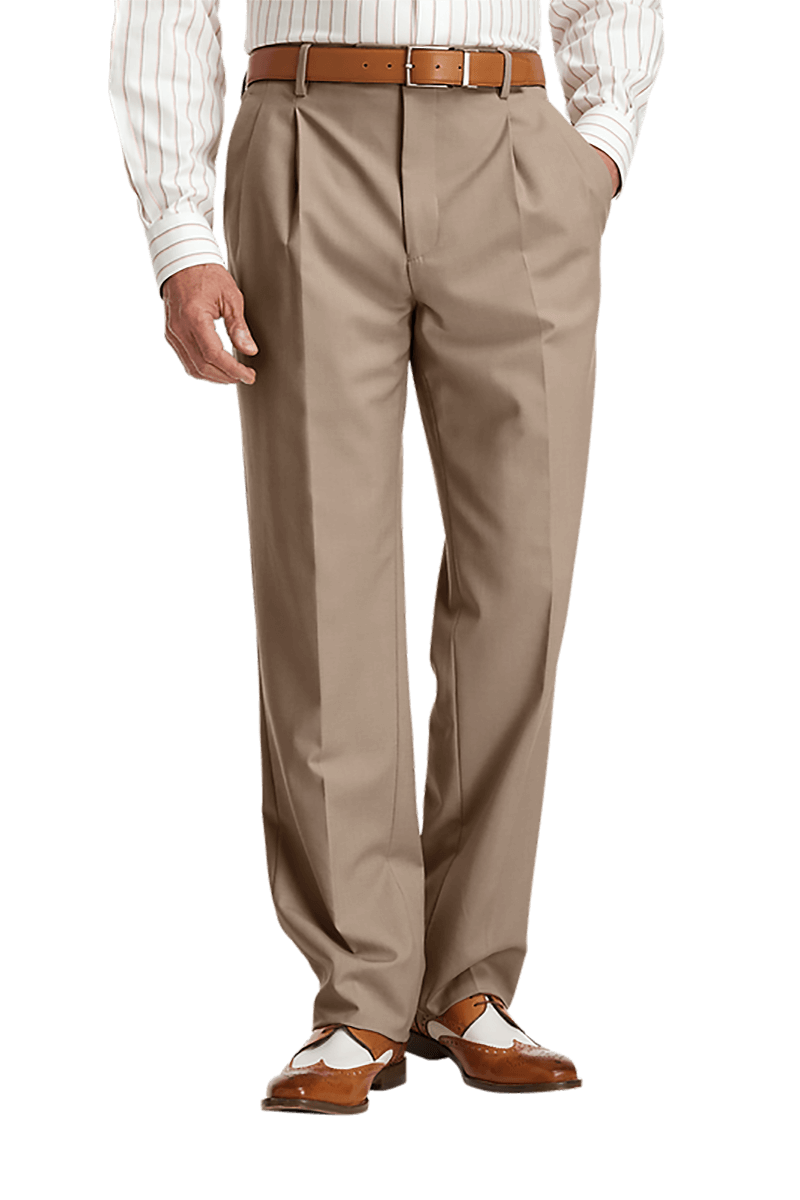 Traje de solapa de pico con botonadura sencilla y elástico de lana color canela