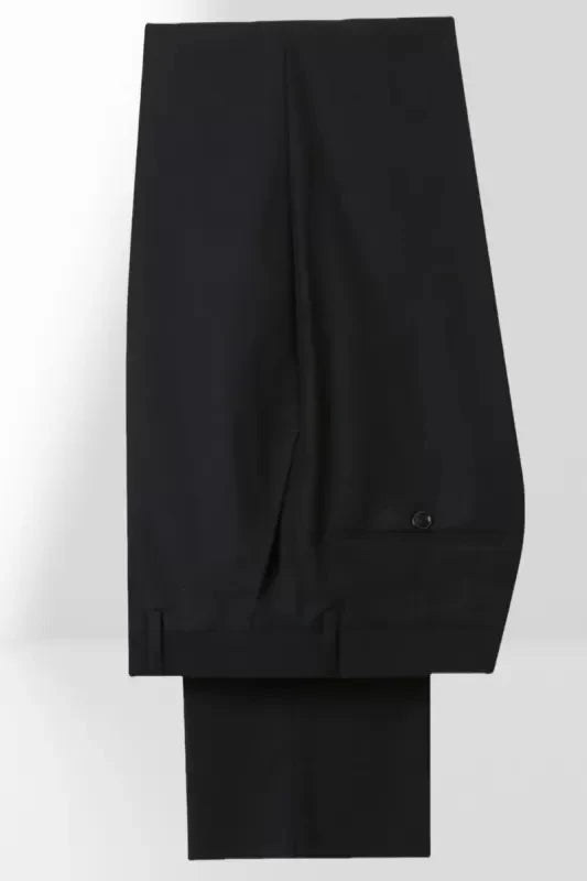 Black/Red Peak Lapel Double-breasted 2-piece suit