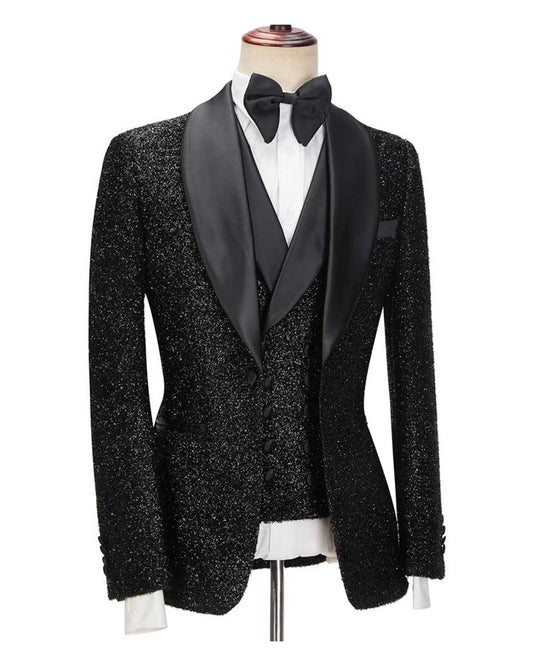 Black Sparkly 3-piece Tuxedo