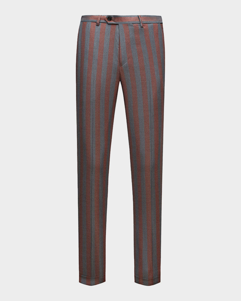Bold Striped Double-breasted 2-piece Suit
