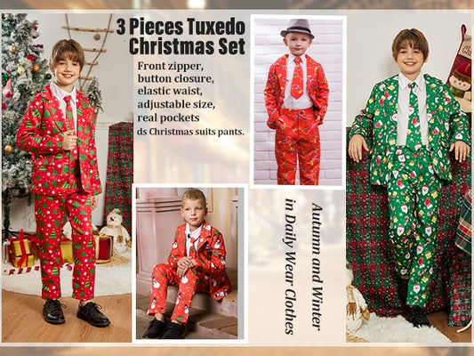 Creating a Family Tradition: Matching Christmas Suits for Men and Boys