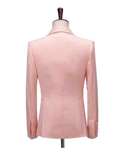 Jacquard Double-breasted 2-piece Suit