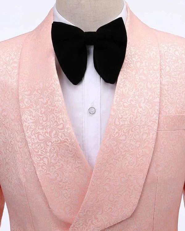 Jacquard Double-breasted 2-piece Suit