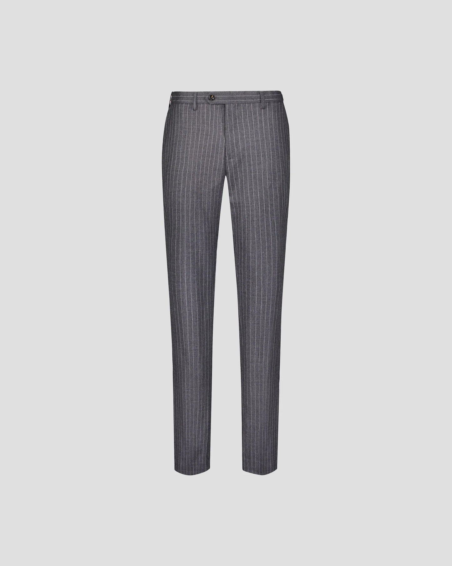 Gray Peak Lapel Double-breasted Striped Suit
