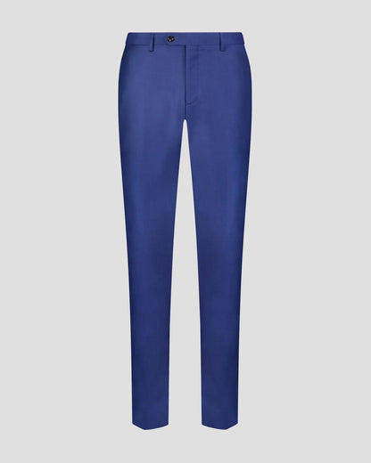 Blue Notch Lapel Single-breasted 2-piece Suit