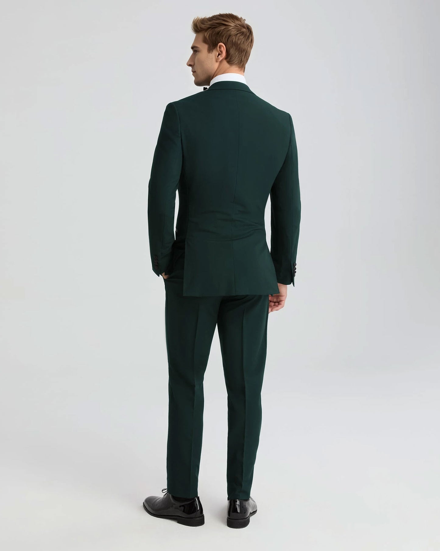 Men's Peak Lapel 2 Piece Tuxedo in Green