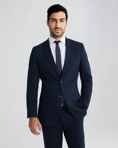 Men's Notch Lapel 2 Piece Suit in Navy