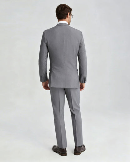 Men's Notch Lapel 2 Piece Suit in Gray
