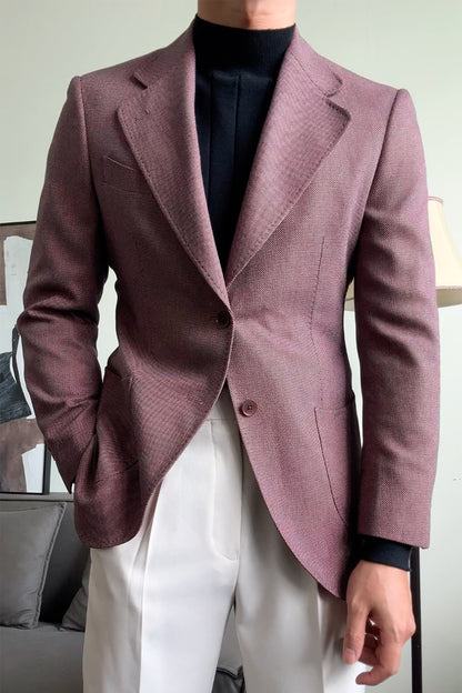 Rose Purple Regular fit 2-Button Blazer Suit