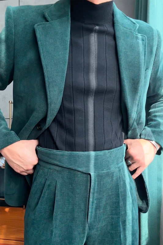 Shamrock Green 2 Piece Notch Lapel 2-Button Suit