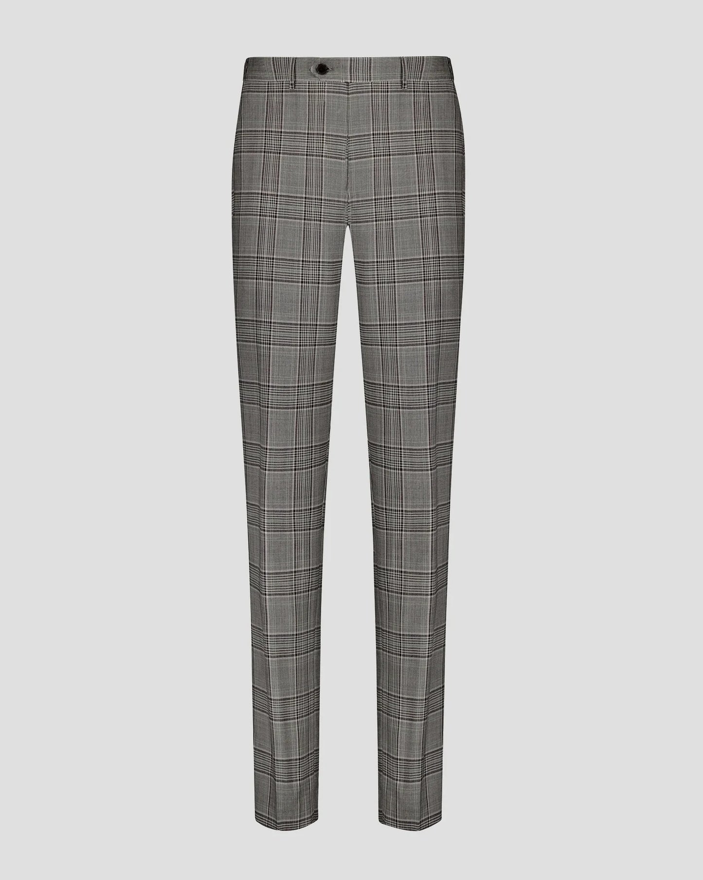 Gray Notch Lapel Plaid 2-piece Suit