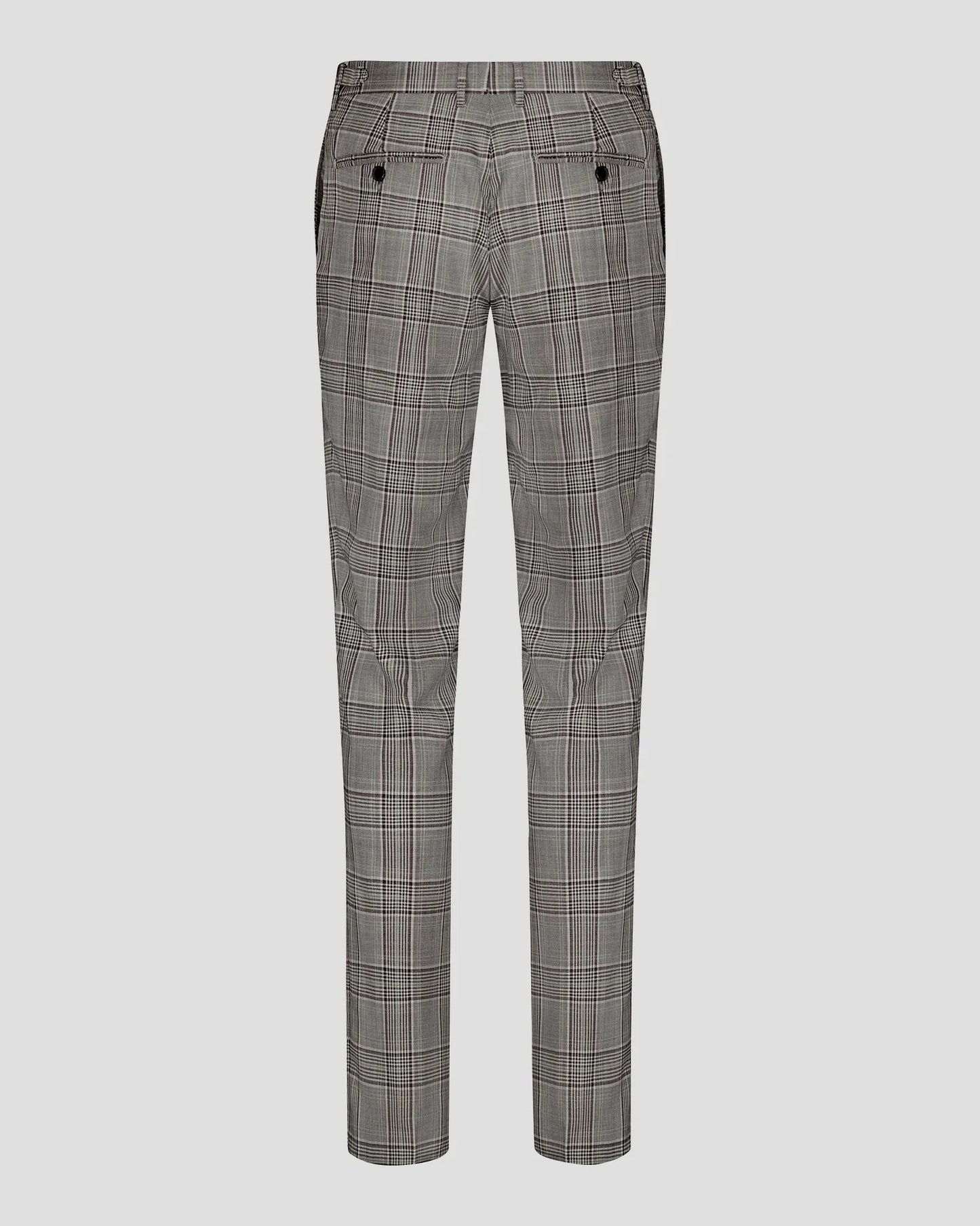 Gray Notch Lapel Plaid 2-piece Suit