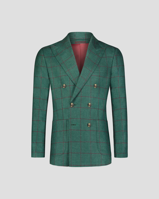 Green Peak Lapel Double-breasted 2-piece Suit