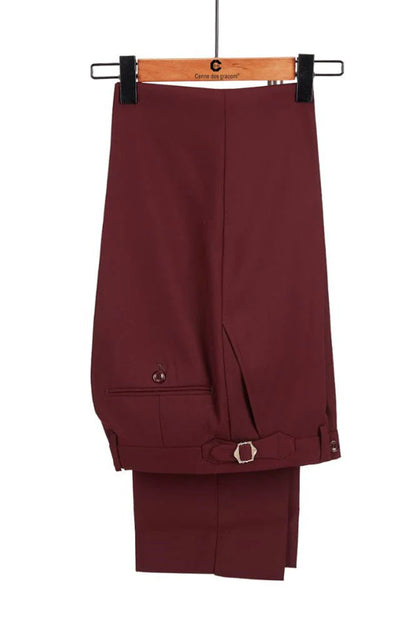 Red & Black 2 Piece Peaked Lapel Double Breasted Suit