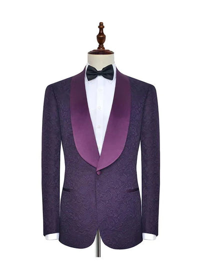 Tyrian Purple 2 Piece Shawl Lapel 1-Button Suit