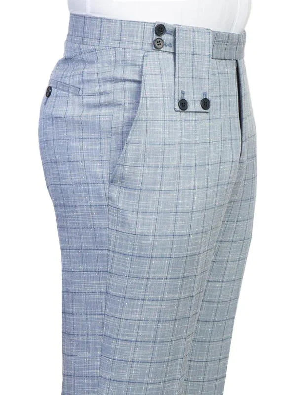 Steel Blue 2 Piece Peak Lapel Double Breasted Suit