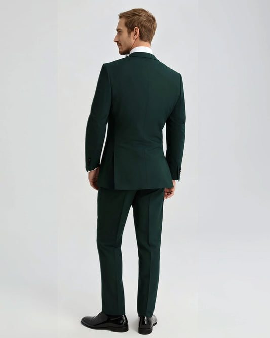Men's Notch Lapel 2 Piece Tuxedo in Green