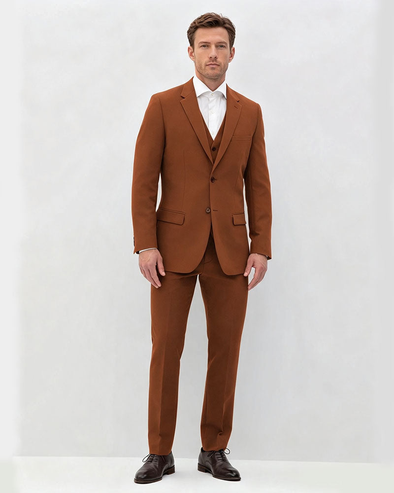 Men's Notch Lapel 3 Piece Suit
