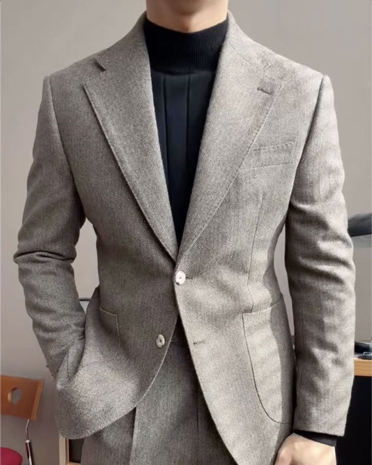 Men's Notch Lapel 2-piece Business Suit