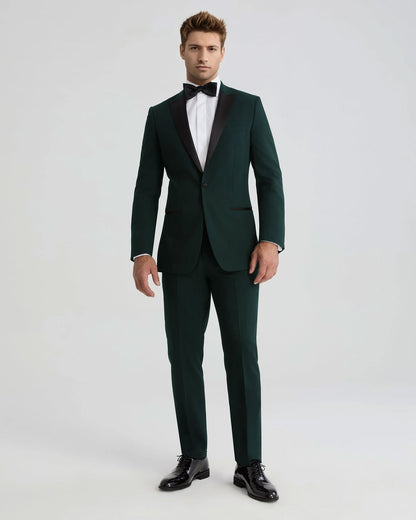 Men's Peak Lapel 2 Piece Tuxedo in Green