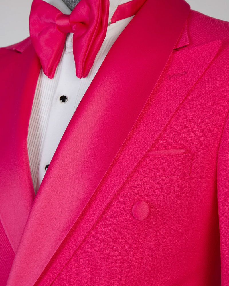 Double-breasted Pink 2-piece Tuxedo