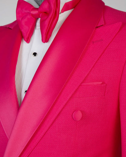 Double-breasted Pink 2-piece Tuxedo
