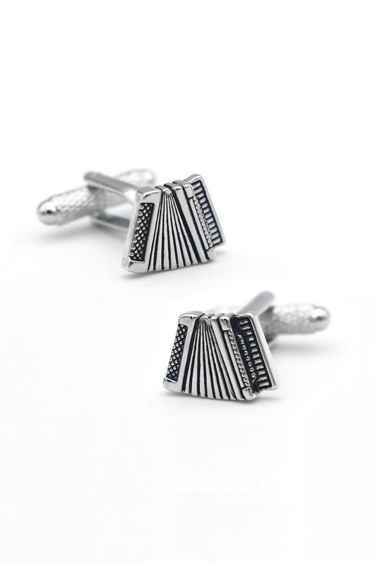 Accordion Cufflinks In Stainless Steel