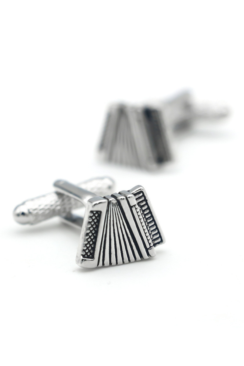 Accordion Cufflinks In Stainless Steel