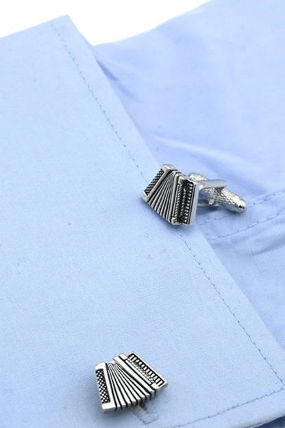 Accordion Cufflinks In Stainless Steel