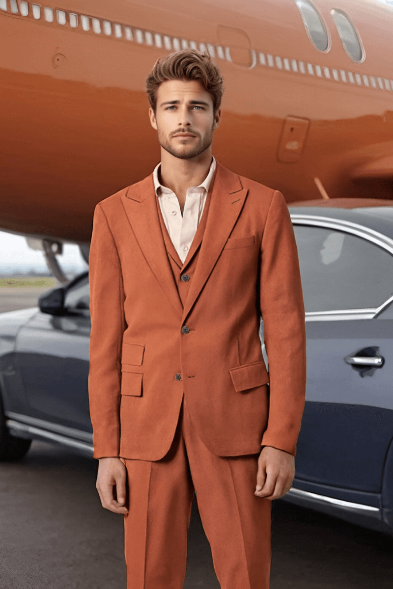 Apricot Modern Fit 3-Piece Suit