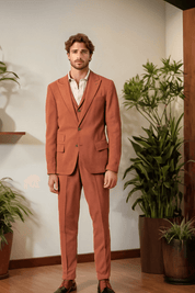 Apricot Modern Fit 3-Piece Suit