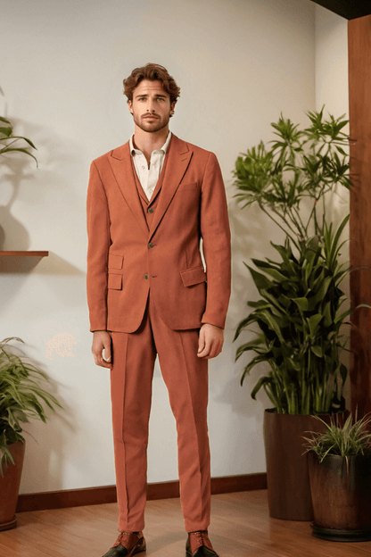 Apricot Modern Fit 3-Piece Suit