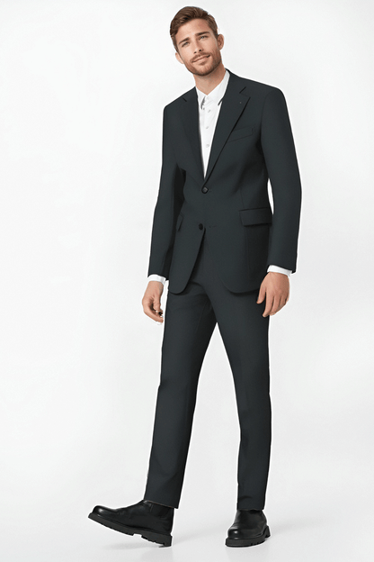 Traje de 2 piezas de corte regular y 2 botones en color gris asfalto