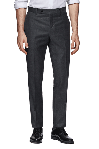 Traje de 2 piezas de corte regular y 2 botones en color gris asfalto